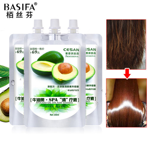 Avocado hair mask  moisturizing conditioner  hair keratin treatment  dry damaged hair natural hair care 150ml*3